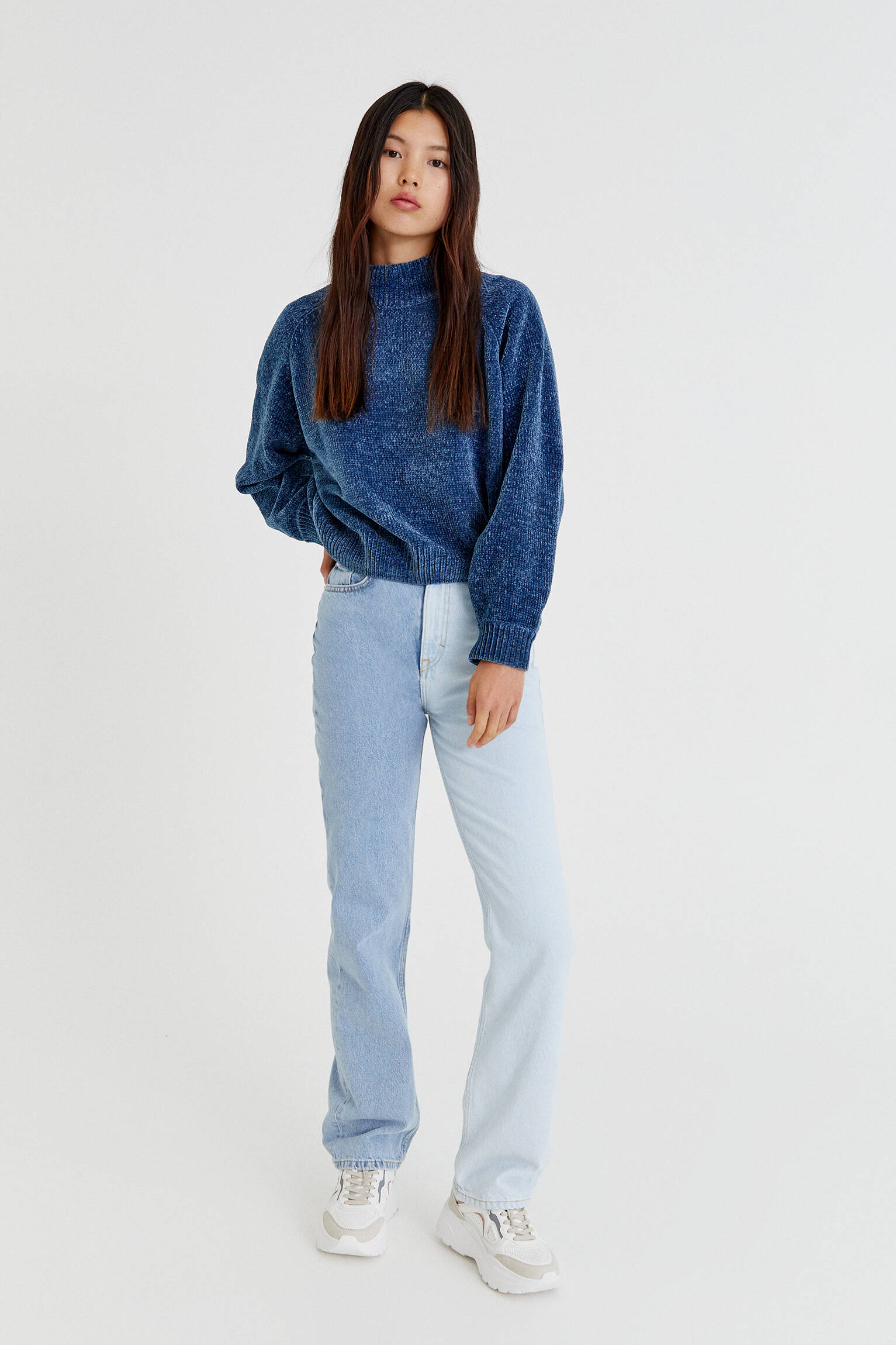 mock neck poncho