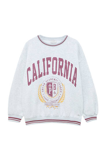 Grey California varsity sweatshirt