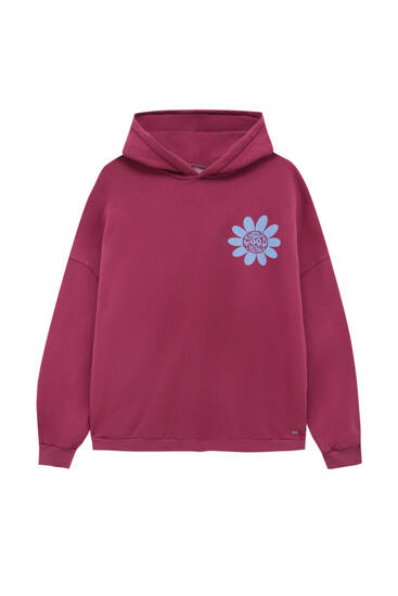 Hoodie with contrast graphic