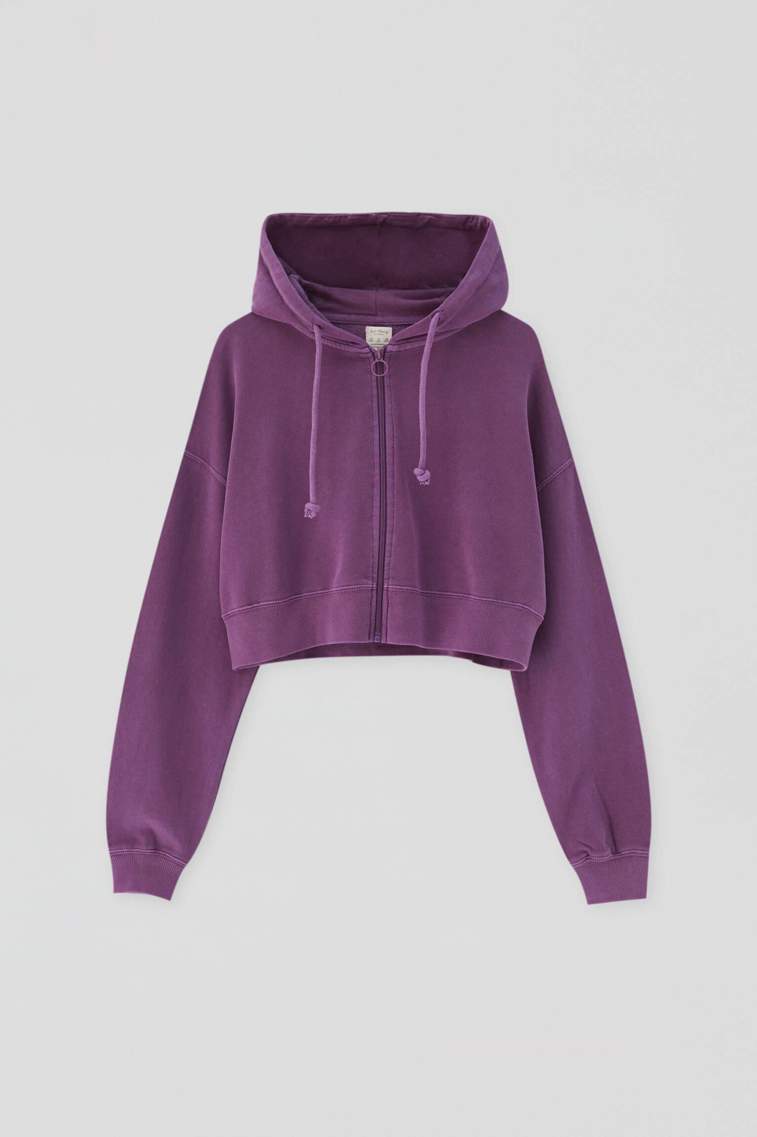 Pull \u0026 Bear - Sudadera cropped cremallera