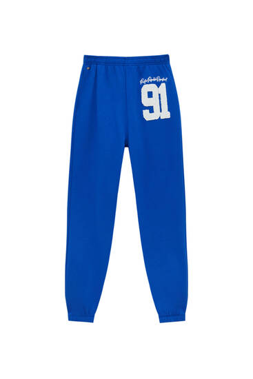 Κολεγιακό παντελόνι jogger σε μπλε χρώμα