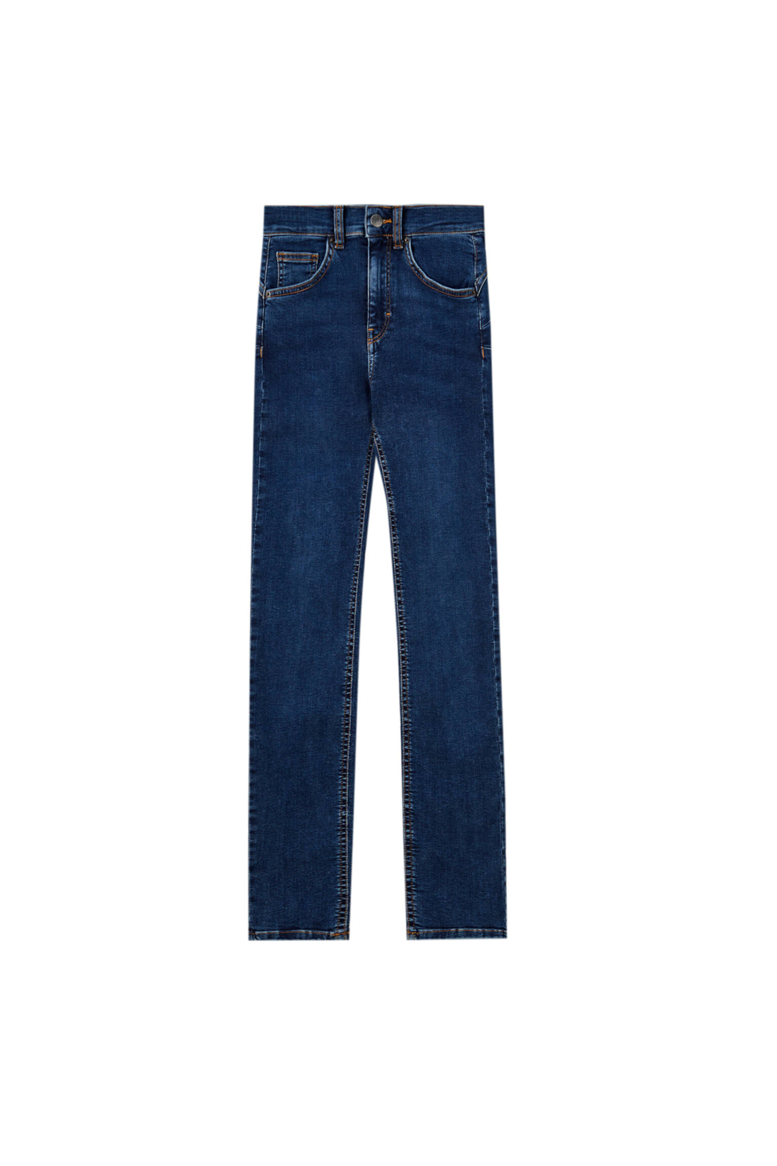 СИНИЙ Базовые джинсы из хлопка с эффектом пуш-ап Pull & Bear