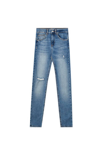 Basic cotton push-up jeans