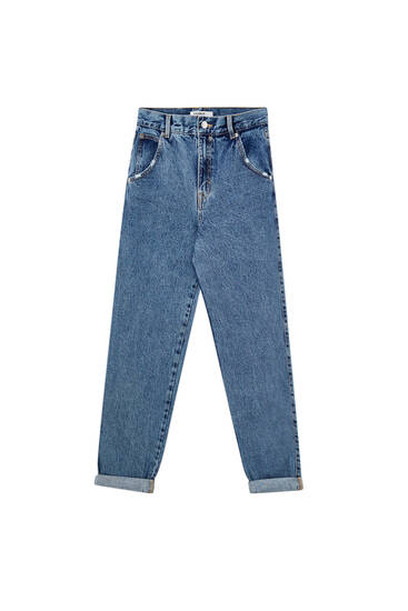 High-waist basic slouchy jeans