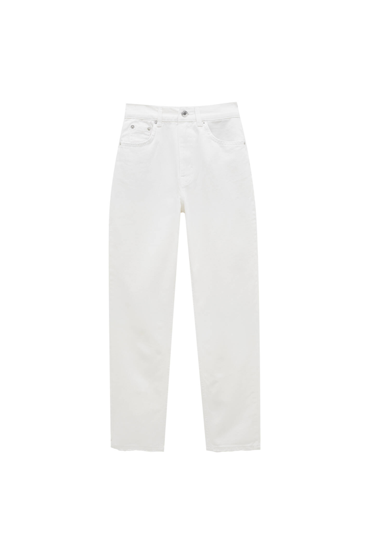 БЕЛЫЙ Базовые джинсы mom fit - органический хлопок (не менее 50%) Pull & Bear