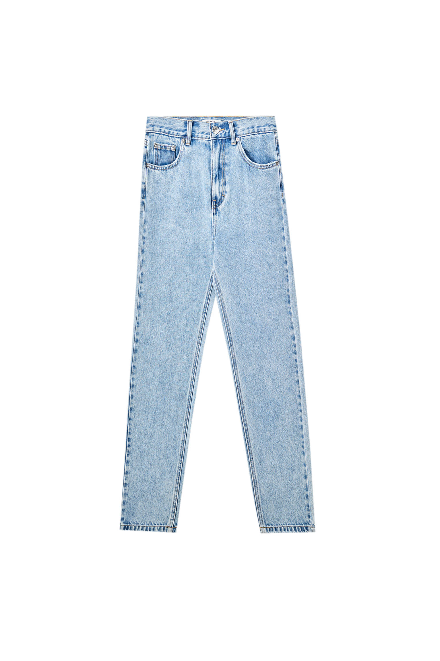 Базовые джинсы mom fit - органический хлопок (не менее 50%) ГОЛУБОЙ Pull & Bear