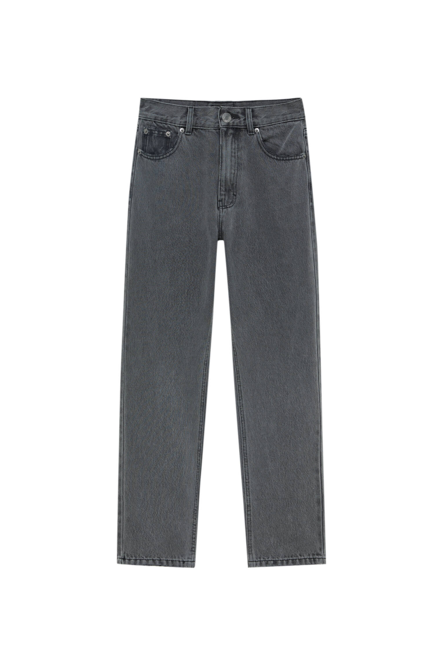 Серый Базовые джинсы mom fit - органический хлопок (не менее 50%) Pull & Bear