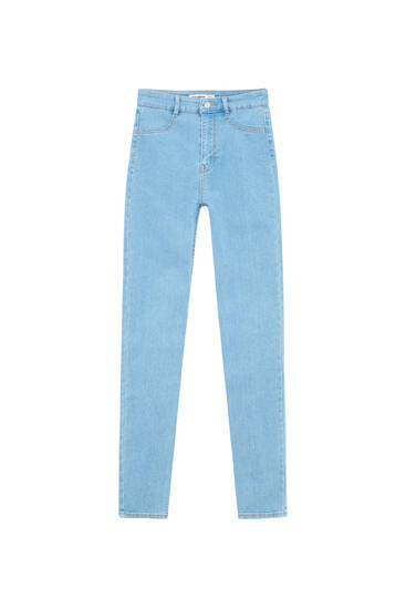 Jeans skinny fit high waist elásticos
