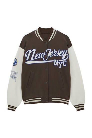 ‘New Jersey’ varsity bomber jacket