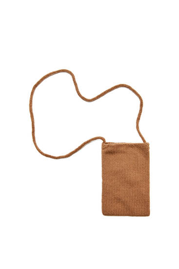Knit mobile phone bag