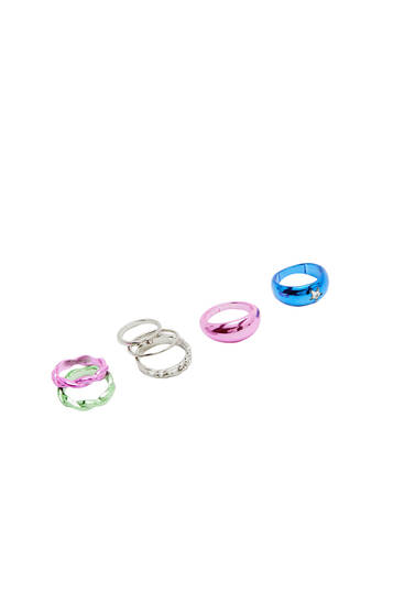 7-pack of coloured rings