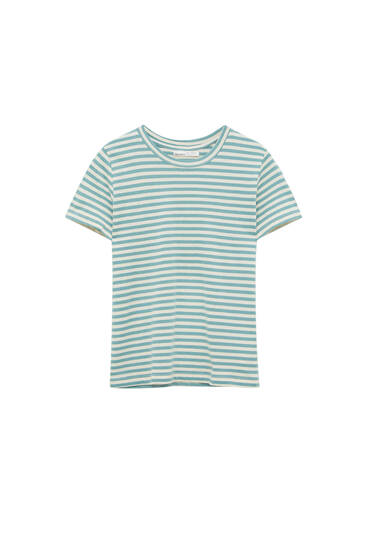 Haut Femme Tunique 'Poussière D'Étole' - Manches Courtes, Jean/soie/viscose, Taille 42, Occasion