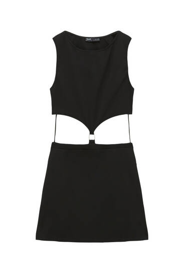Short cut-out dress with metal detail