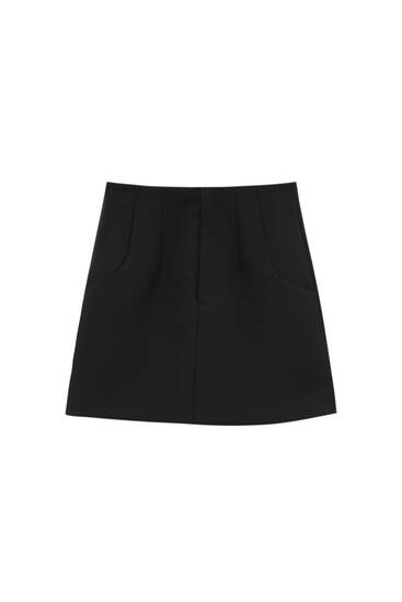 Mini skirt with seam details