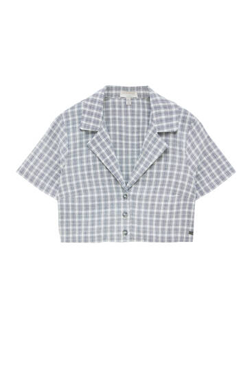 Checked cropped shirt