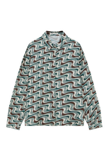 Basic geometric print shirt