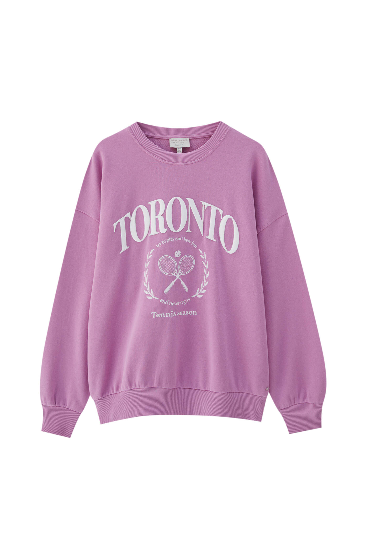 Розовая толстовка с принтом Toronto МЯГКИЙ РОЗОВЫЙ Pull & Bear