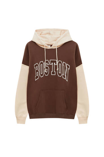 Boston varsity hoodie with contrast details