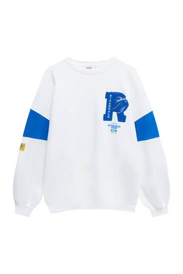 “Riverdale” patch varsity sweatshirt