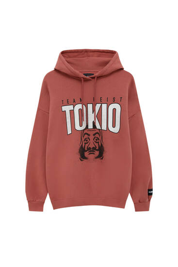 Money Heist x Pull&Bear hoodie with slogan “Tokio”