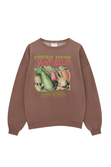 Sweatshirt met groenteprint