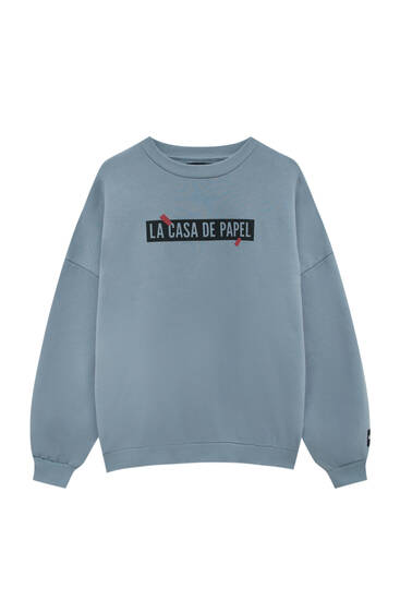 Money Heist x Pull&Bear sweatshirt with slogan “Team Heist”