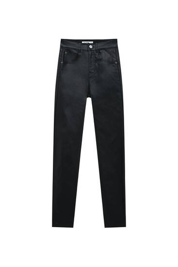 Pantalon negro mujer pull and bear Clearance