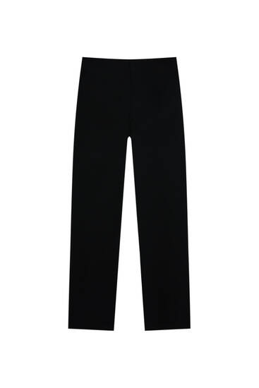 Cropped kick flare trousers