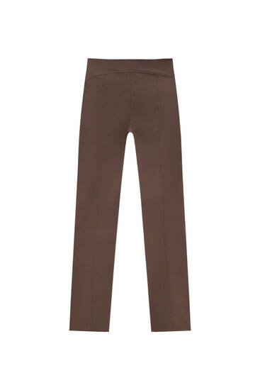 Straight-leg trousers with seam detail