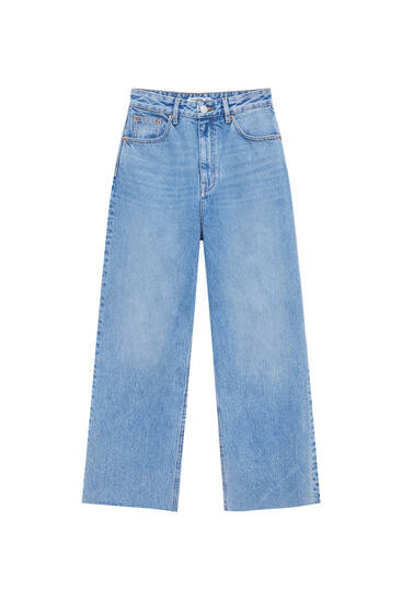 Basic high-rise culotte jeans