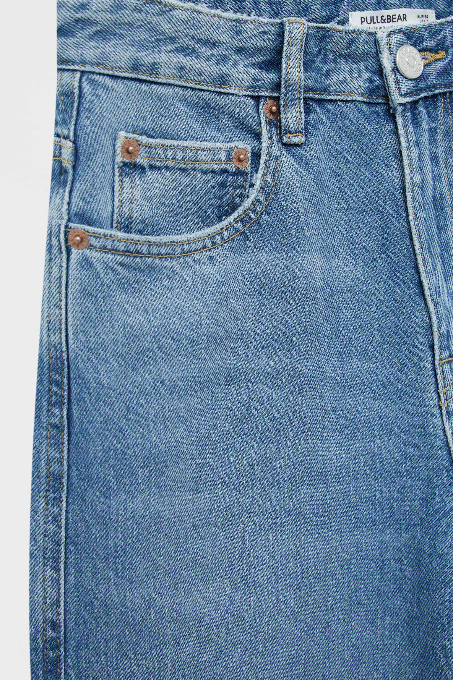 Pull \u0026 Bear - Jeans wide leg tiro alto