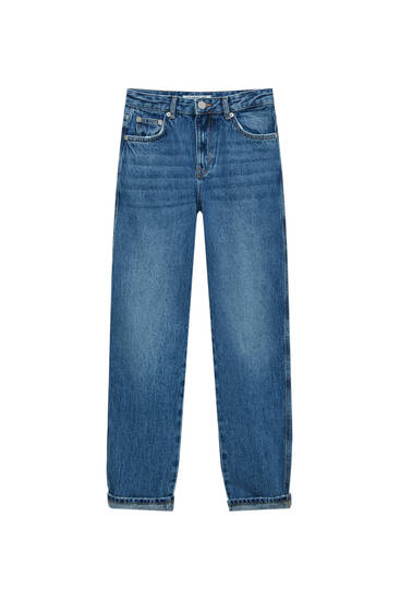 Mid-waist slouchy jeans