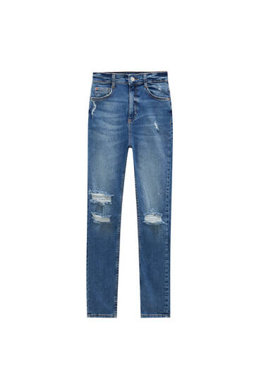 Superskinny jeans met hoge taille