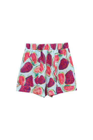 Fruit print Bermuda shorts