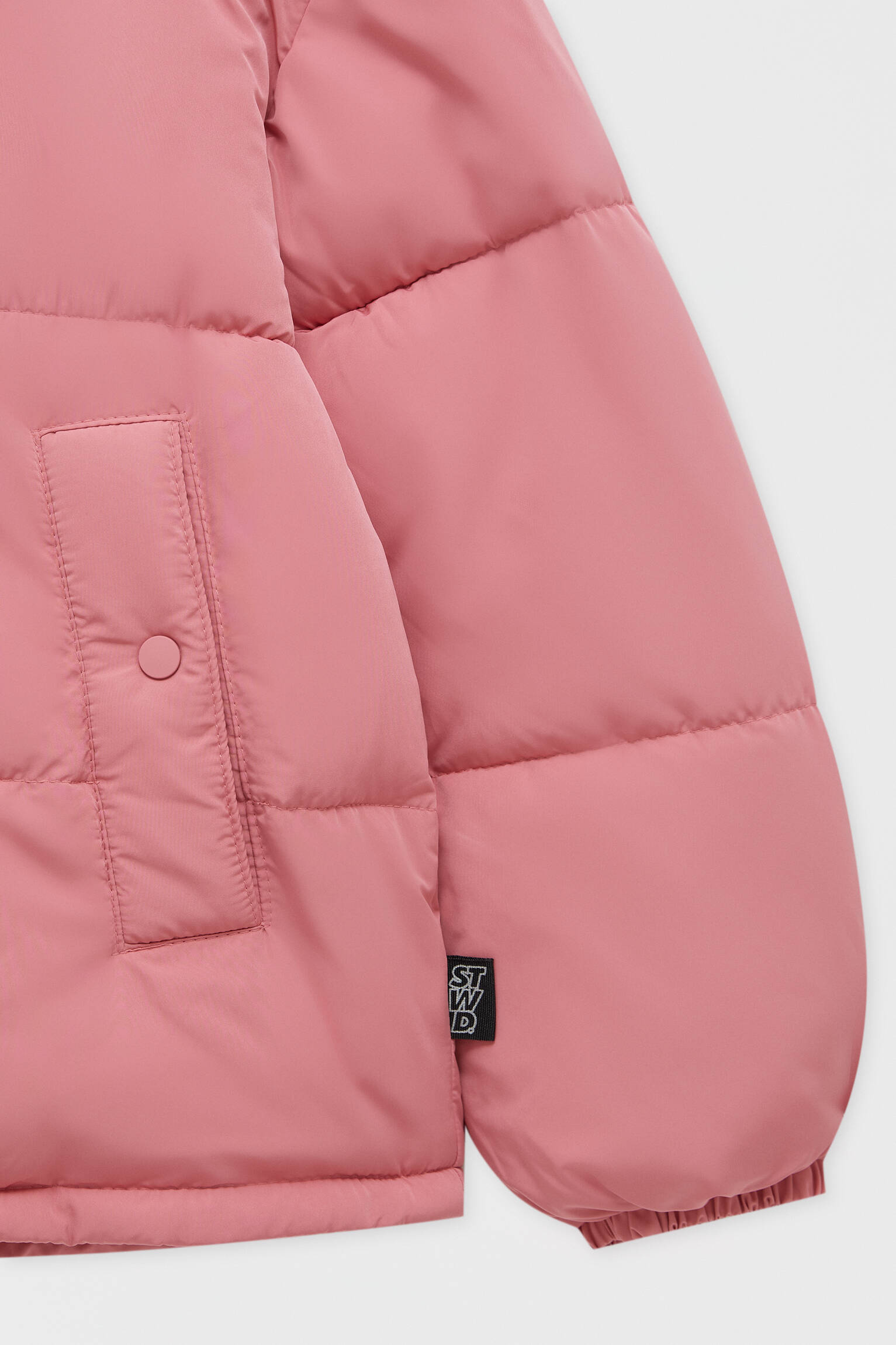 pull and bear pink puffer jacket