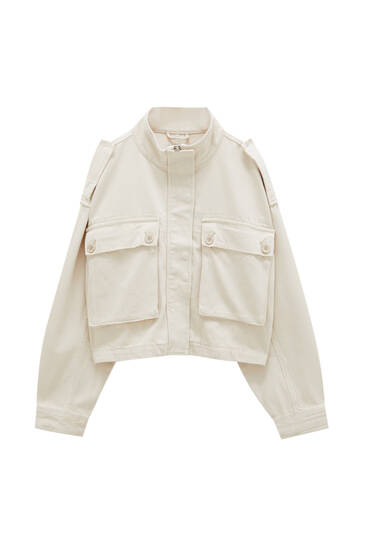 pull and bear beige jacket
