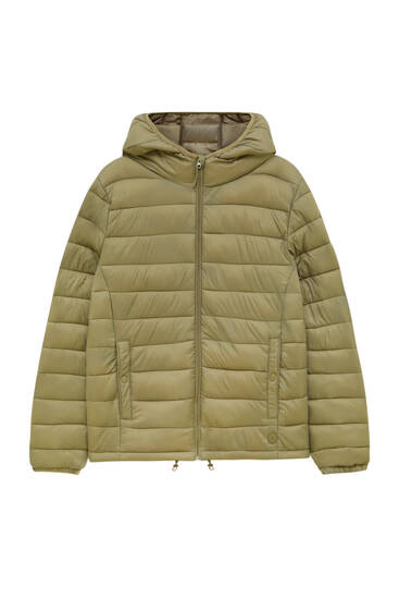 Basic puffer jacket with hood