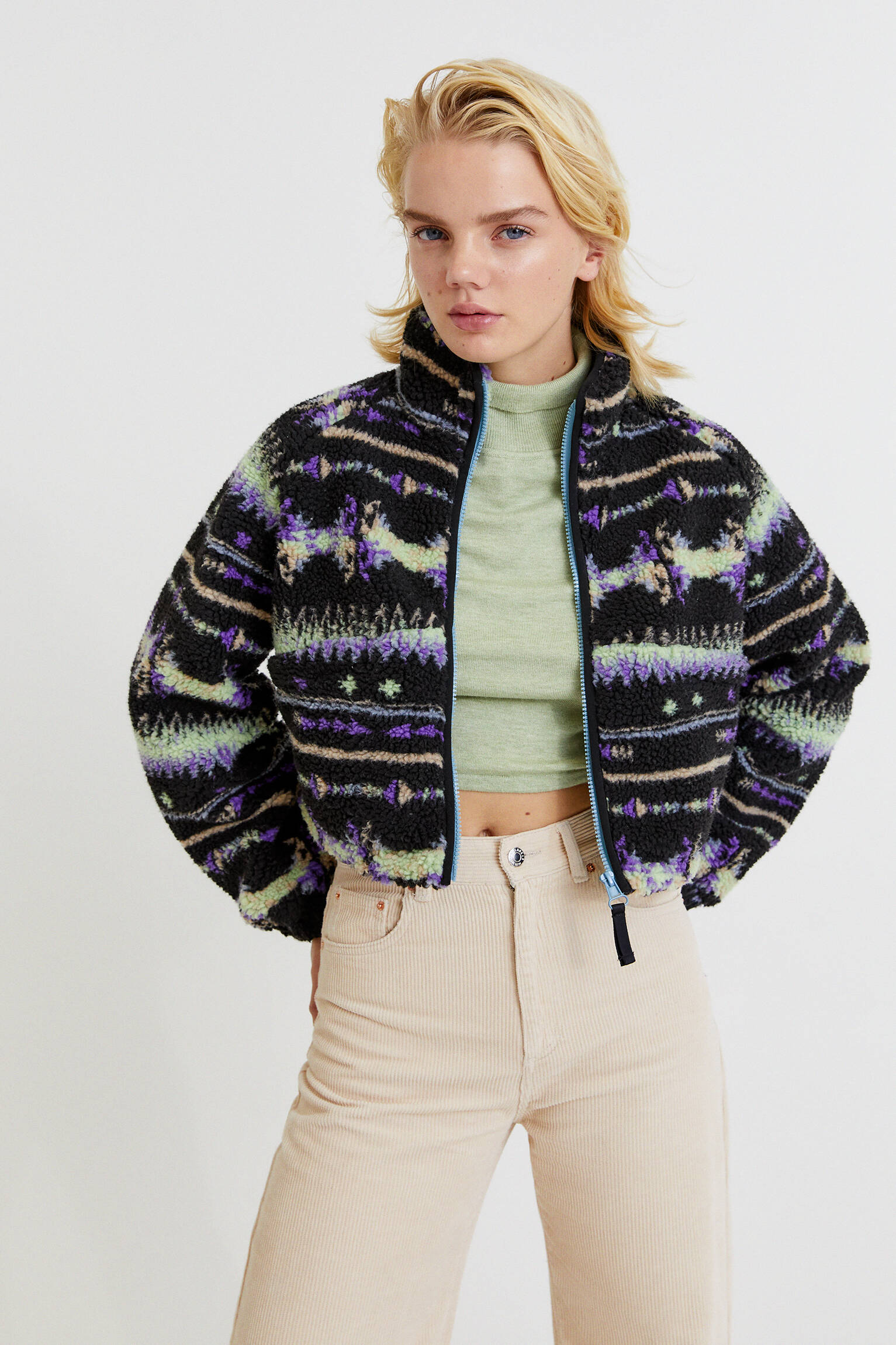 pull and bear teddy jacket