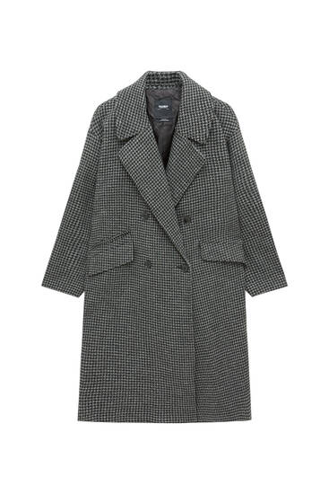 Grey houndstooth coat