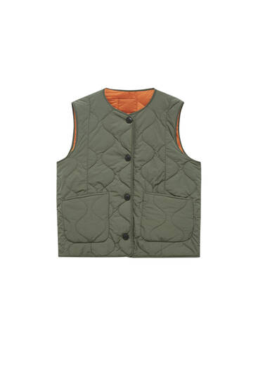 Reversible quilted gilet