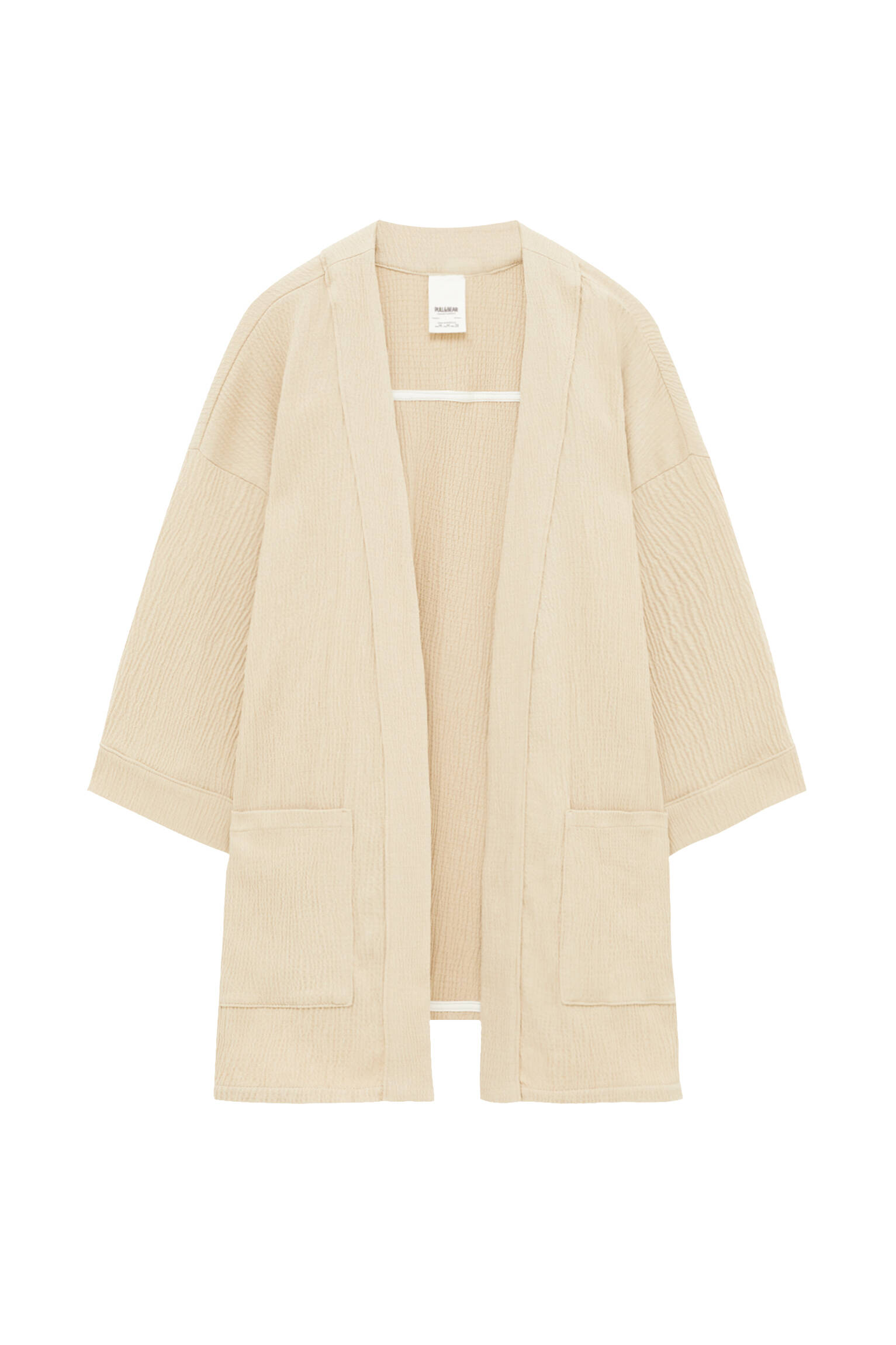 Пальто-кимоно песочного цвета с карманами ПЕСОЧНЫЙ Pull & Bear