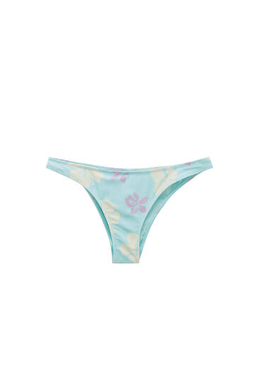 Floral bikini bottoms - recycled polyester (at least 85%)