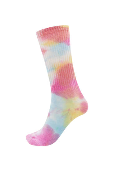 Long tie-dye socks