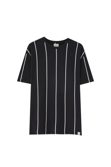 T-shirt with vertical stripes