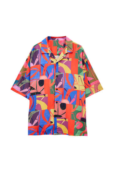 Shirt with shapes print