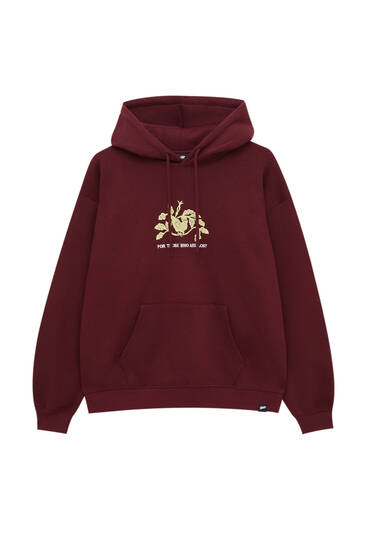 Hoodie with leaf graphic