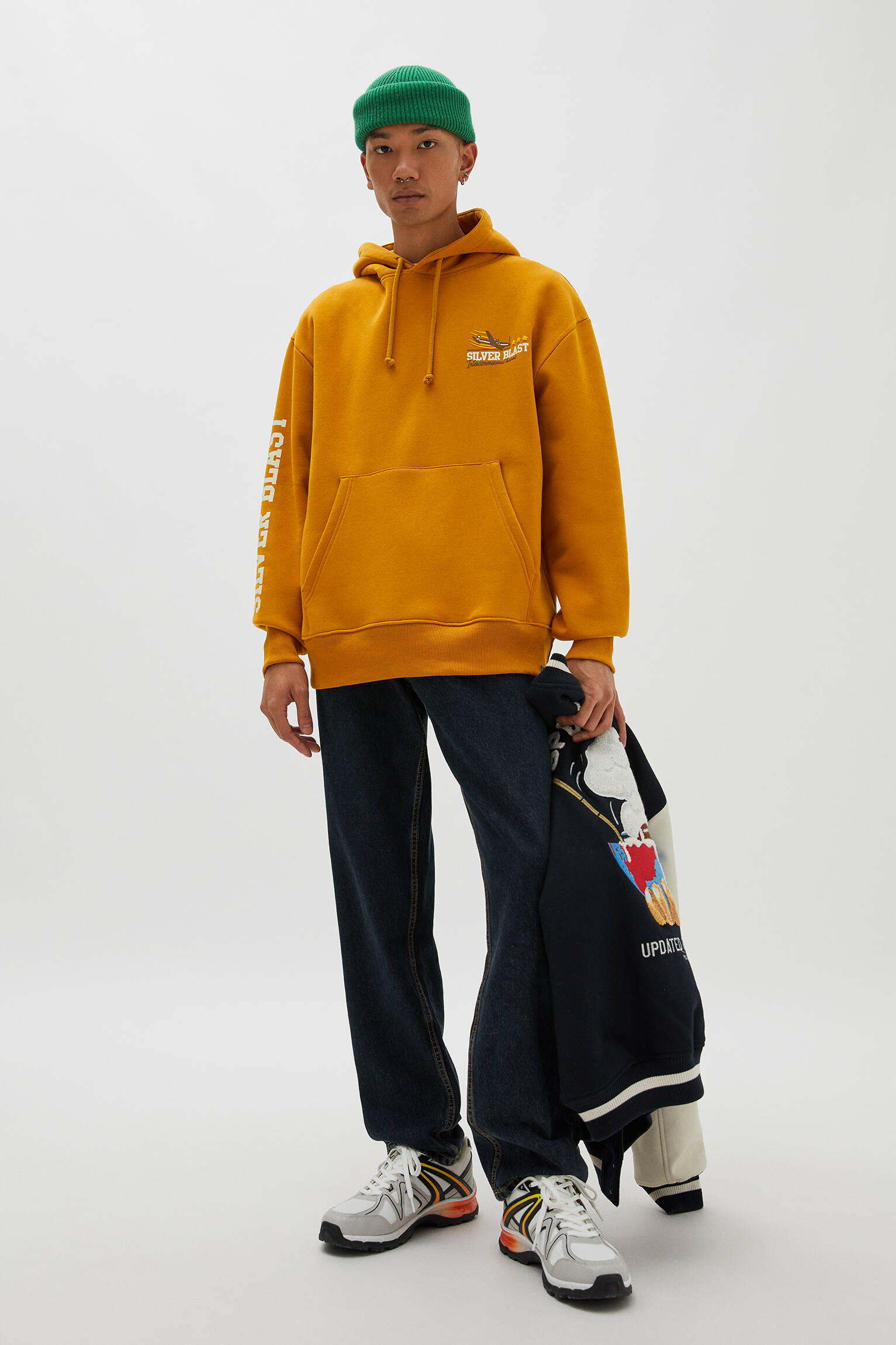 Pull \u0026 Bear - Sudadera mostaza Silver blast