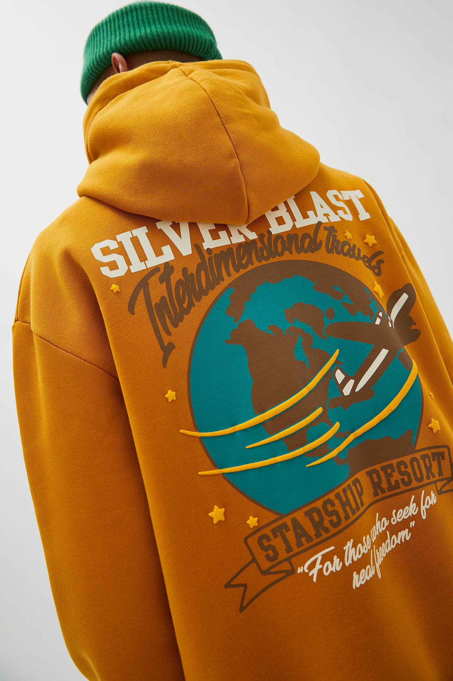 Pull \u0026 Bear - Sudadera mostaza Silver blast