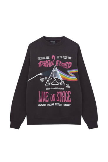 Pink Floyd Live on Stage baskılı sweatshirt