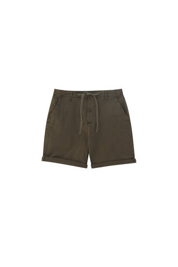Chino Bermuda shorts with accessory - ecologically grown cotton (at least 50%)